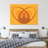 Toile Contemporary Abstract Heart Within Heart  (Insitu(Chambre))