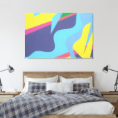 Toile Contemporary Vibrant Abstract Art Print (Insitu(Chambre))