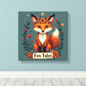 Toile Contes de Renard Boho Faune Animale (Insitu (Plancher de Bois))