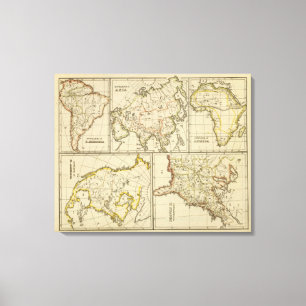 Toile Contour Asie, S Amérique, etc.
