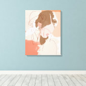 Toile Contour peint Portrait féminin (Insitu (Plancher de Bois))