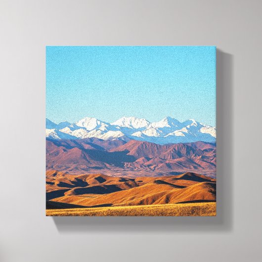 Toile Contrastes colorés : Désert et Neige (Recto)