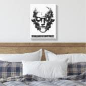 Toile Contrôle mental Cyberpunk Robot Black Print Canvas (Insitu(Chambre))