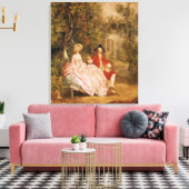 Toile Conversation dans le parc, portrait de l'art et (Insitu(Salon))
