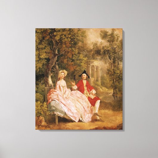 Toile Conversation dans le parc, portrait de l'art et (Recto)