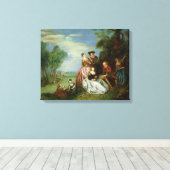 Toile Conversation dans un parc (Insitu (Plancher de Bois))