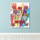 Toile Convient À Mon Cadeau Maman | Don de devis d'amour (Insitu (Plancher de Bois))