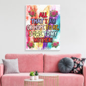 Toile Convient À Mon Cadeau Maman | Don de devis d'amour (Insitu(Salon))