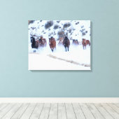 Toile Convoi de chevaux Cowboy | Ranch Hideout, Shell, W (Insitu (Plancher de Bois))
