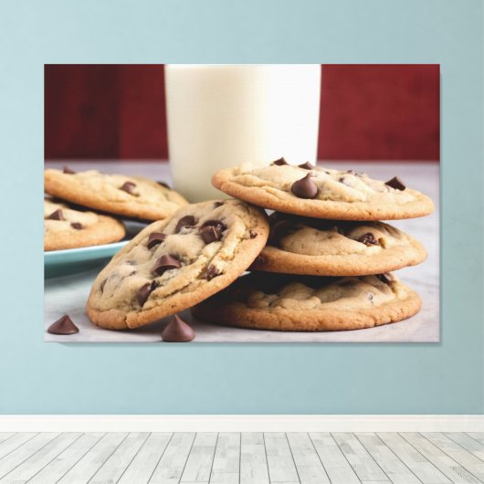 Toile Cookies et lait (Insitu (Plancher de Bois))