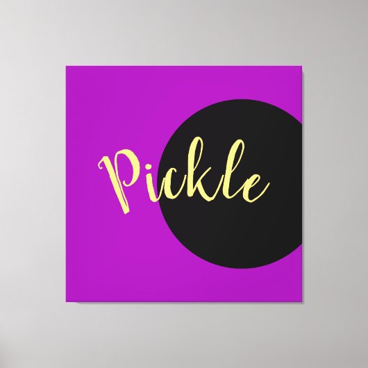 Toile Cool amusant Bold violet noir Pickleball Moto Scri (Recto)