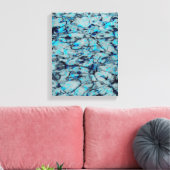 Toile Cool, art numérique moderne d'aquarelle bleue (Insitu(Salon))