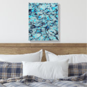 Toile Cool, art numérique moderne d'aquarelle bleue (Insitu(Chambre))