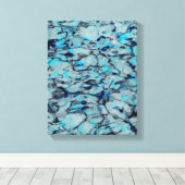 Toile Cool, art numérique moderne d'aquarelle bleue (Insitu (Plancher de Bois))