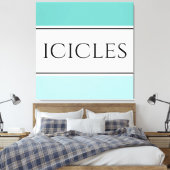 Toile Cool blanc clair Turquoise Bleu polaire rayures IC (Insitu(Chambre))