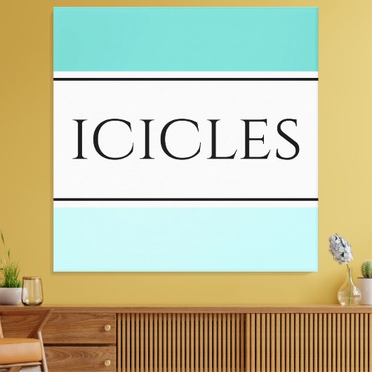 Toile Cool blanc clair Turquoise Bleu polaire rayures IC (Insitu(Salon))