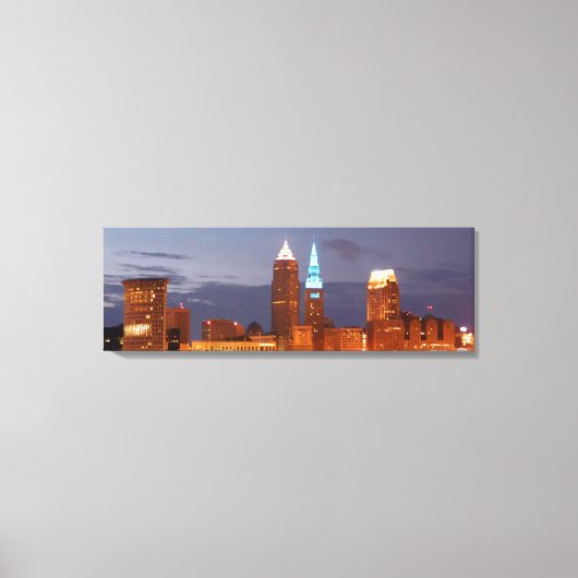 Toile Cool Bleu Cleveland Enveloppé Canvas Imprimer (Recto)