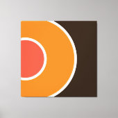 Toile Cool Bold Bright Orange Cocaca Brown Art Concentré (Recto)
