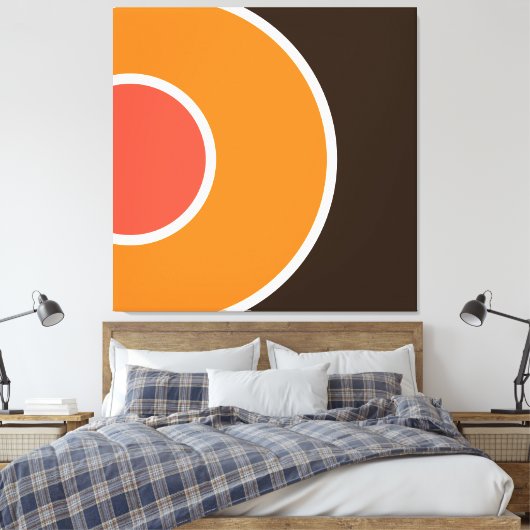 Toile Cool Bold Bright Orange Cocaca Brown Art Concentré (Insitu(Chambre))