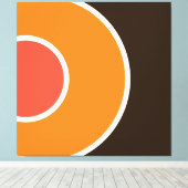 Toile Cool Bold Bright Orange Cocaca Brown Art Concentré (Insitu (Plancher de Bois))