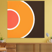 Toile Cool Bold Bright Orange Cocaca Brown Art Concentré (Insitu(Salon))