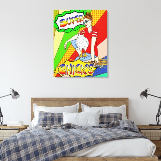 Toile Cool Chicks | OEuvre murale de poulet (Insitu(Chambre))