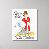 Toile Cool Chicks | Poster d'art de poulet (Recto)