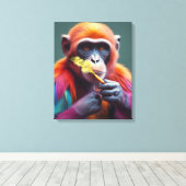 Toile Cool coloré Dude Monkey (Insitu (Plancher de Bois))