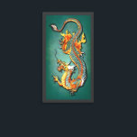 Toile Cool Colorful Vintage Imaginaire Feu Dragon Tatoua<br><div class="desc">Magnifique, coloré et contemporain orange et jaune de couleur vintage et ancienne école chinoise tatouage dragon feu sur arrière - plan grunge vert. Fabriqué pour tatouage, art oriental, chinois ou japonais, dragon, créature d'imaginaire, ou amateur de science-fiction. Décor original, classe, élégant et fantaisiste avec accent pour décorer votre chambre de...</div>