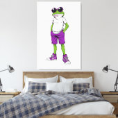 Toile Cool Frog Canvas – Funny Glasses Frog Kids WallArt (Insitu(Chambre))