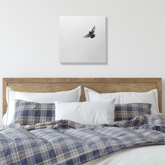 Toile Cool Moderne B&W volant oiseau simple design moder (Insitu(Chambre))