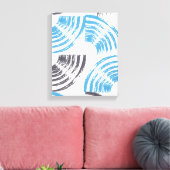 Toile Cool, moderne, bleu abstrait tendance (Insitu(Salon))