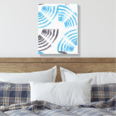 Toile Cool, moderne, bleu abstrait tendance (Insitu(Chambre))