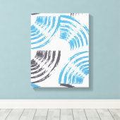 Toile Cool, moderne, bleu abstrait tendance (Insitu (Plancher de Bois))