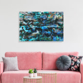 Toile Cool, moderne peinture bleue vieux mur gruning art (Insitu(Salon))