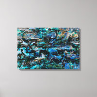 Cool, moderne peinture bleue vieux mur gruning art
