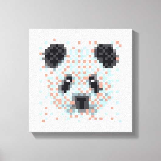 Toile Cool Panda Pixel Art (Recto)