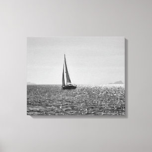 Toile Cool photo moderne bateau à voile en été