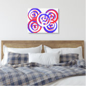 Toile Cool Rouge Blanc Et Bleu Patriotique Abstrait (Insitu(Chambre))
