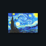 Toile Cool Starry Night Vincent Van Gogh peinture<br><div class="desc">Nuit étoilée par Vincent Van Gogh peinture cool ancien chef-d'oeuvre art fin restauré impressionnisme douleur peinture vibrante couleur saturée belle qualité haute résolution paysage paysage art post décoration</div>