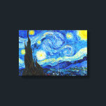 Toile Cool Starry Night Vincent Van Gogh peinture<br><div class="desc">Nuit étoilée par Vincent Van Gogh peinture cool ancien chef-d'oeuvre art fin restauré impressionnisme douleur peinture vibrante couleur saturée belle qualité haute résolution paysage paysage art post décoration</div>