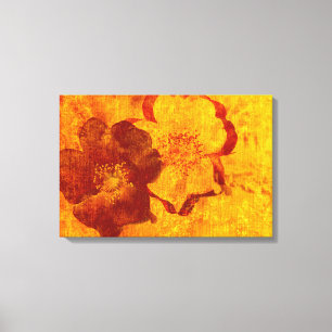 Toile Cool, unique rouge jaune asiatique style art desig