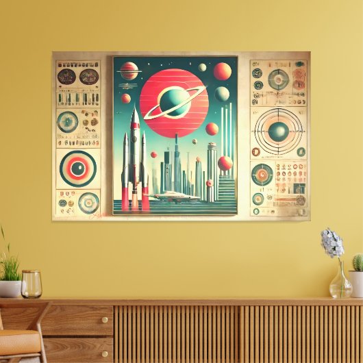 Toile Coordonnées interplanétaires de l'ère spatiale Rel (Insitu(Salon))