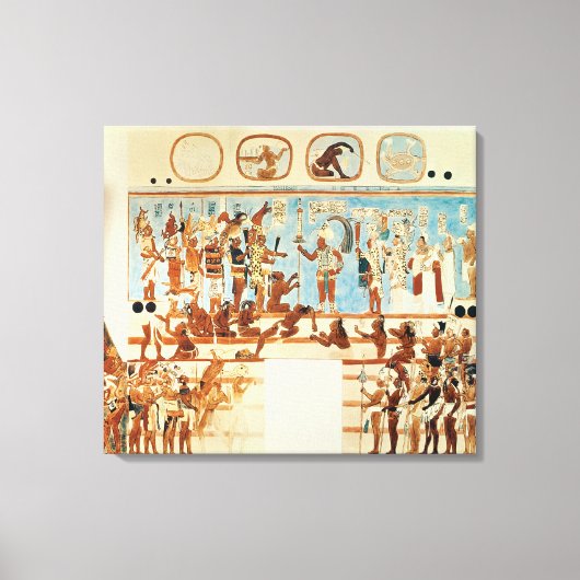 Toile Copie d'une peinture murale de Bonampak (Recto)
