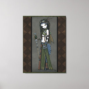 Toile Copie féerique de Canvs d'Aviatrix de Steampunk
