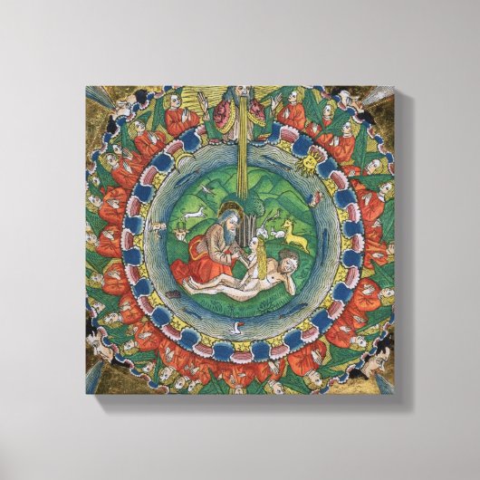 Toile Copie par télécopieur de Genèse 2:22 Dieu a créé E (Recto)