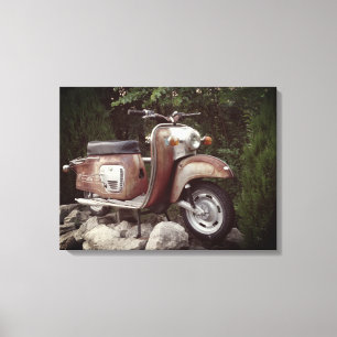 Toile Copie simple de beau vieux scooter