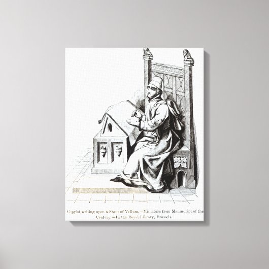 Toile Copiste écrivant sur une feuille de vellum (Recto)