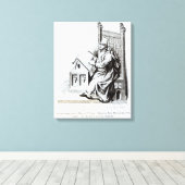 Toile Copiste écrivant sur une feuille de vellum (Insitu (Plancher de Bois))