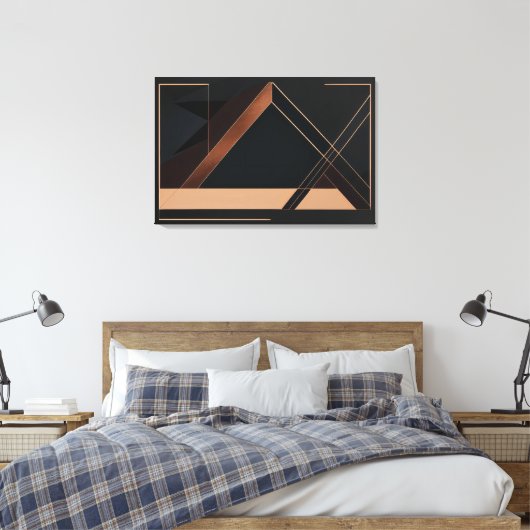 Toile Copper Minimalist Geometry (Insitu(Chambre))